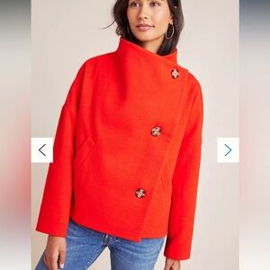 Anthropologie black Sascha Asymmetrical Jacket